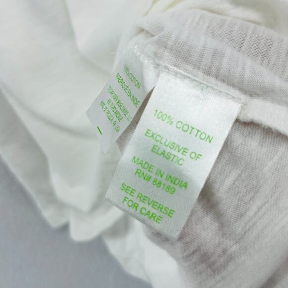 LILLY PULITZER Tank Top 2XS Essie Popover Smocked Palm Beach Slub Cotton White - Picture 12 of 15